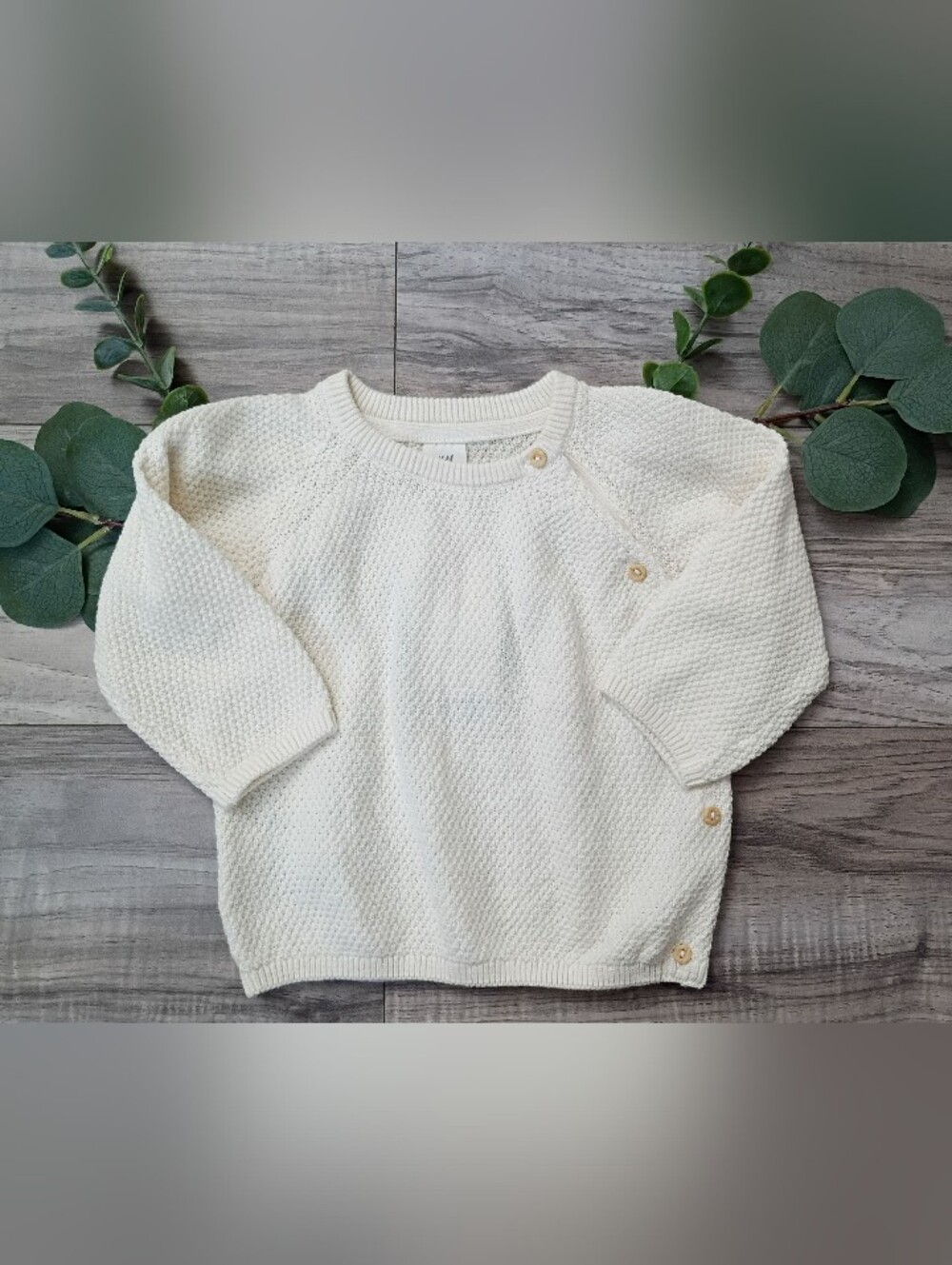 H&M Cream Polka Dot Top & Cream Knit Sweater Set